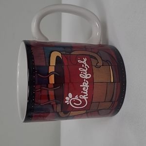 Vintage 2005 Chick-fil-A color block style coffee mug